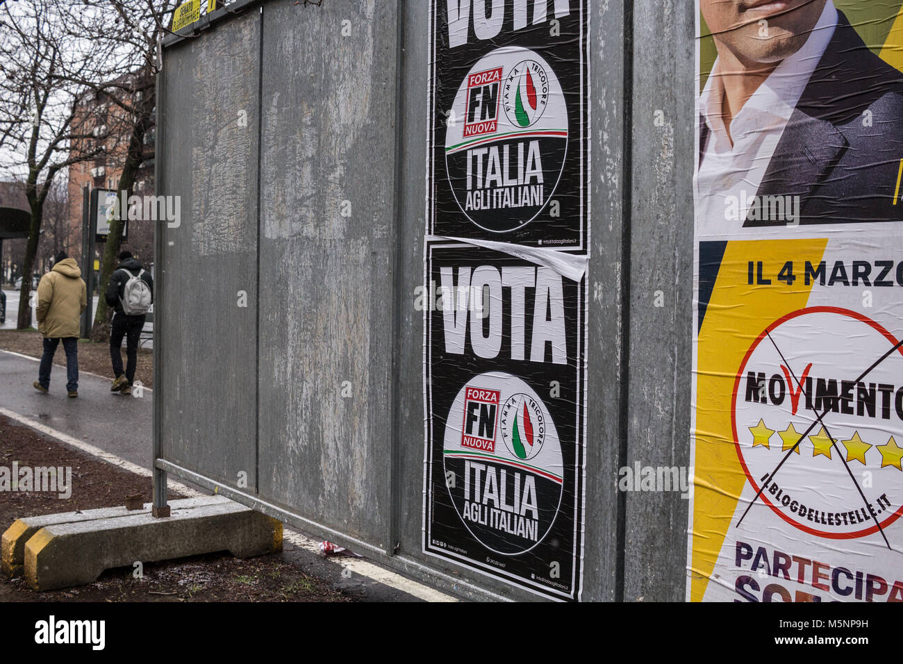 Affiches des élections en Italie. Banque D'Images