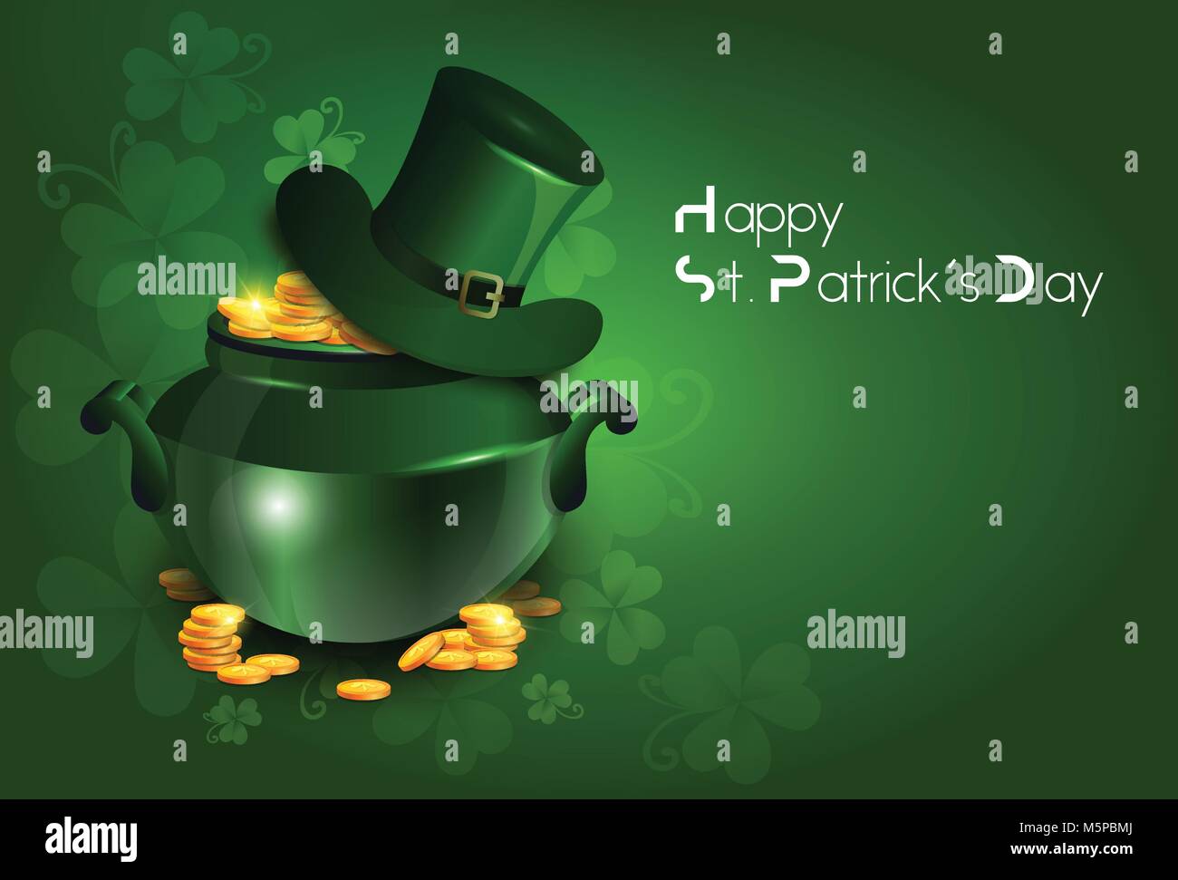 Saint Patricks Day Greeting Card ou un poster de fond de traditionnels Irlandais Illustration de Vecteur