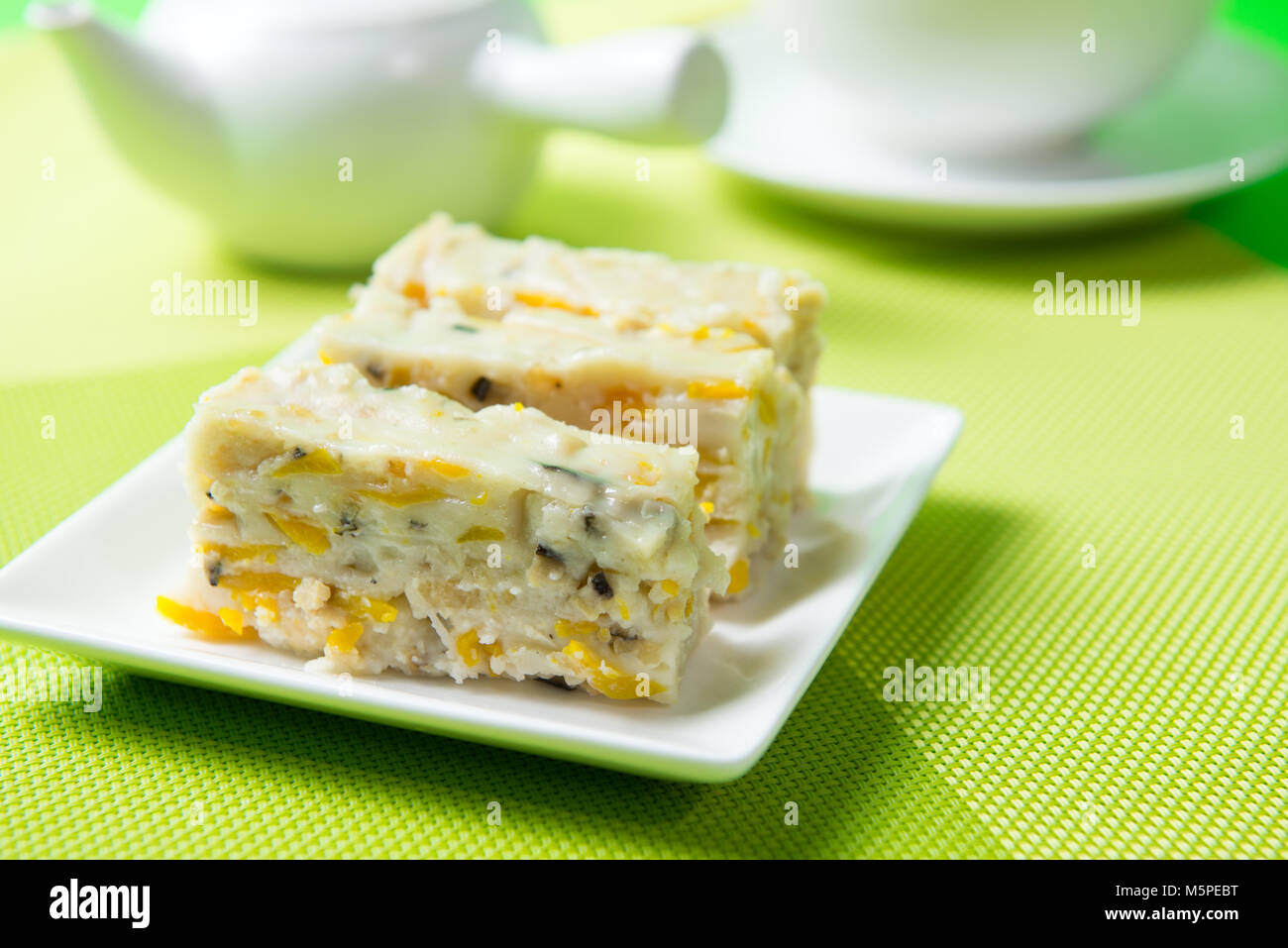 Gâteau de riz à la citrouille de style chinois Banque D'Images