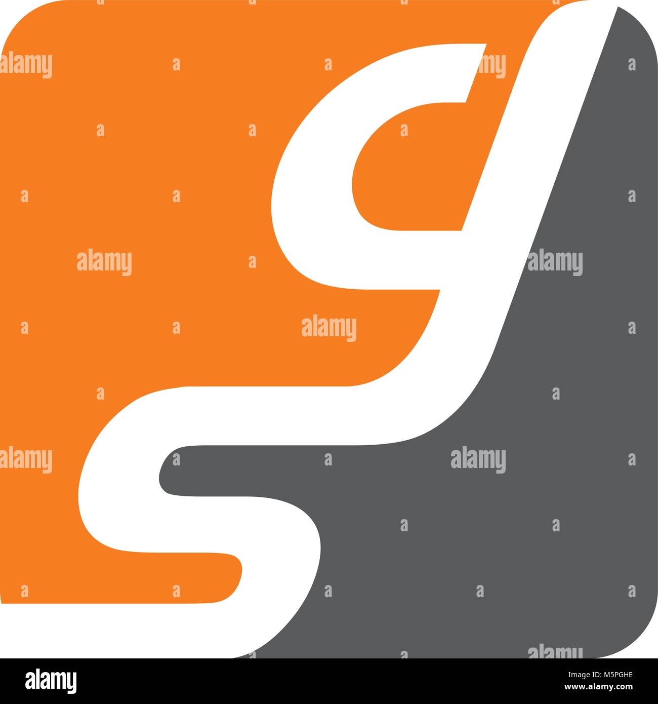 Lettre moderne GS Illustration de Vecteur