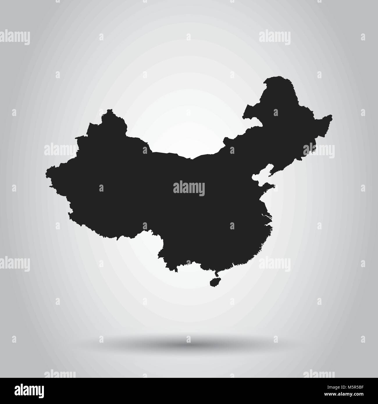 Carte de la Chine. Télévision vector illustration sur fond blanc Illustration de Vecteur