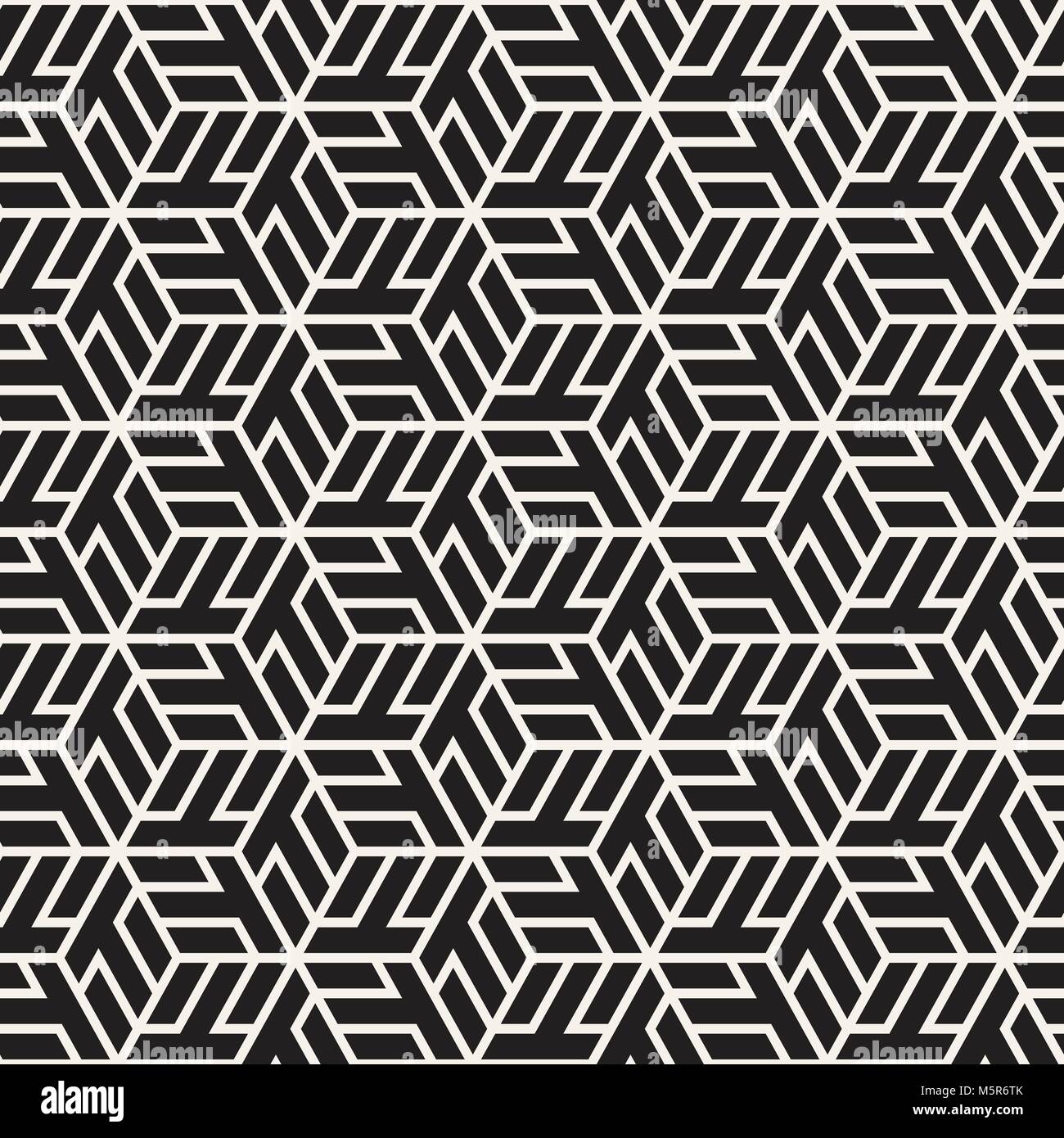 Seamless Vector pattern stripes. Texture moderne élégant avec treillis monochrome. Géométrique répétitif grille hexagonale. Conception de réseau simple. Illustration de Vecteur