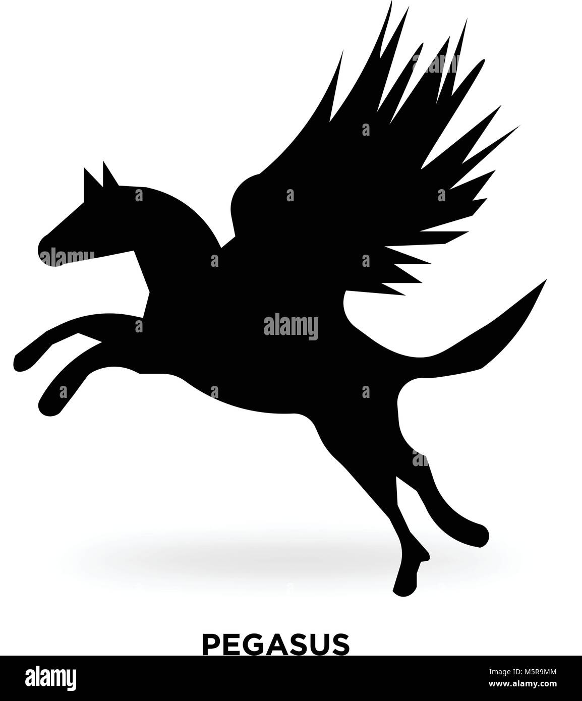 Silhouette pegasus Illustration de Vecteur