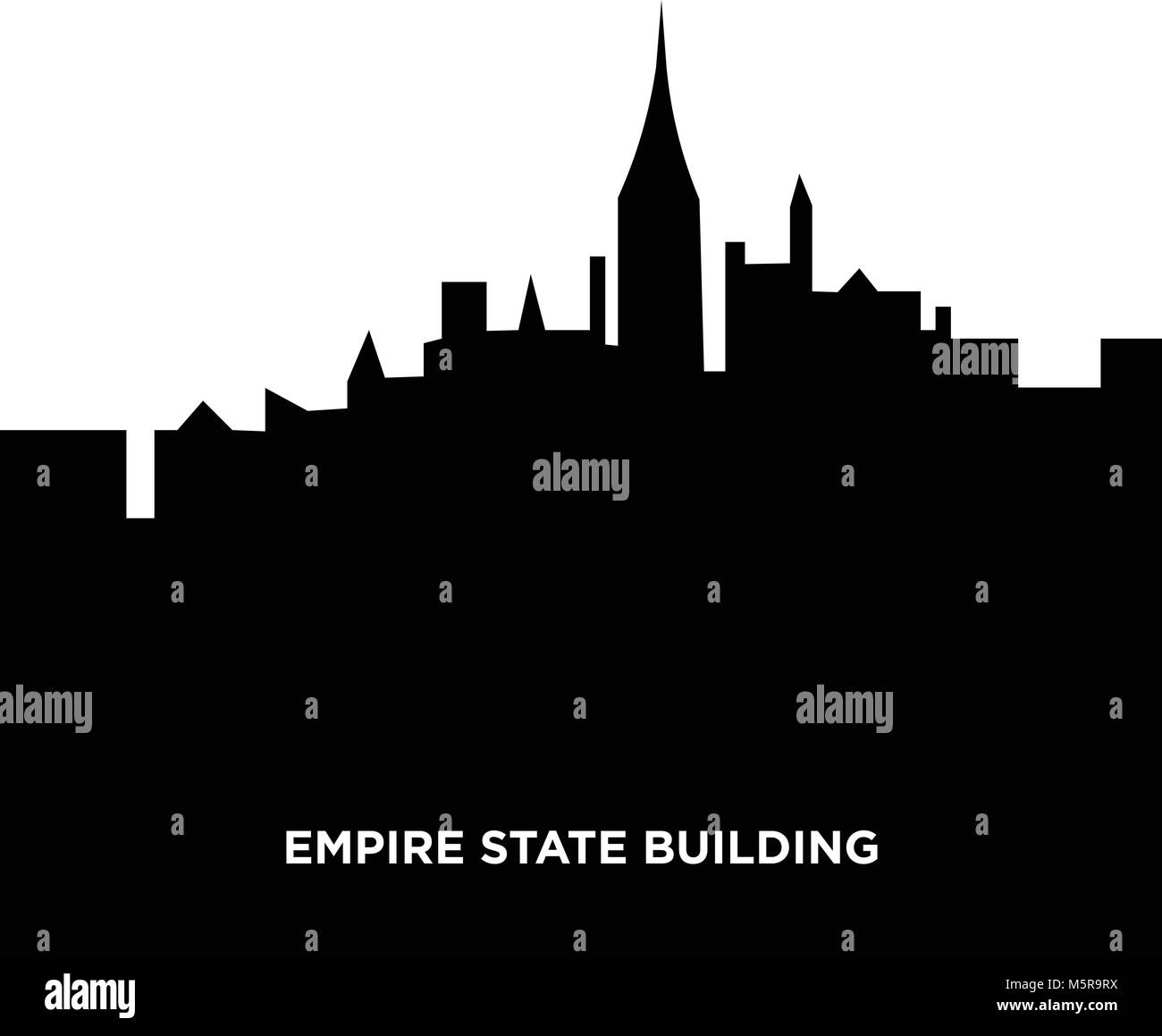 Empire state building silhouette Illustration de Vecteur