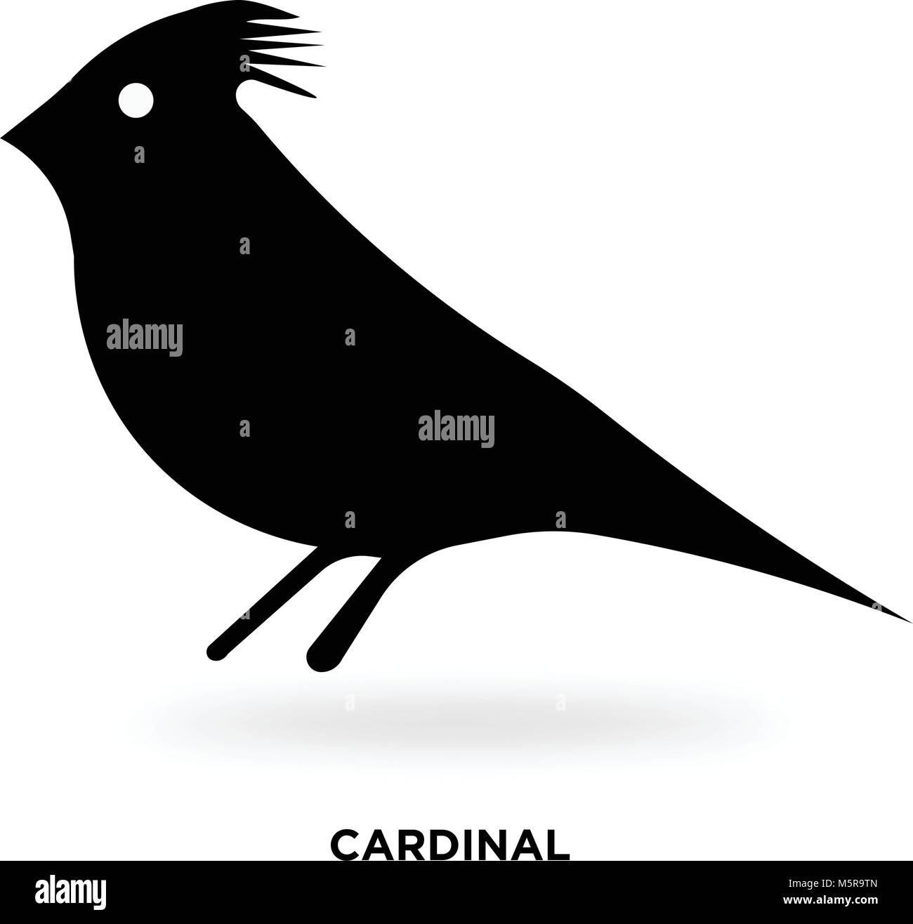Silhouette cardinal Illustration de Vecteur