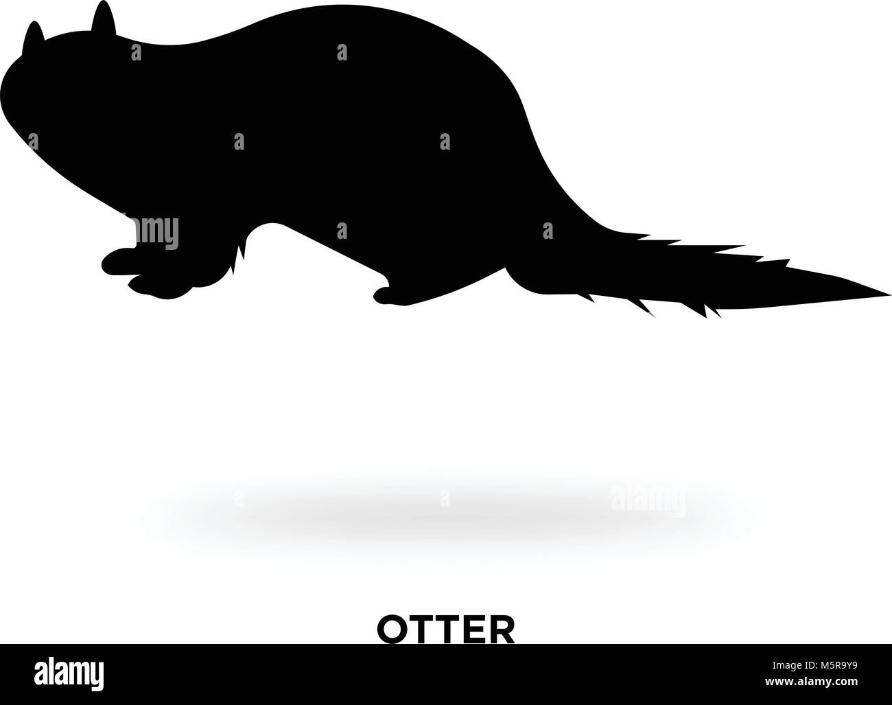 Silhouette de la loutre Illustration de Vecteur
