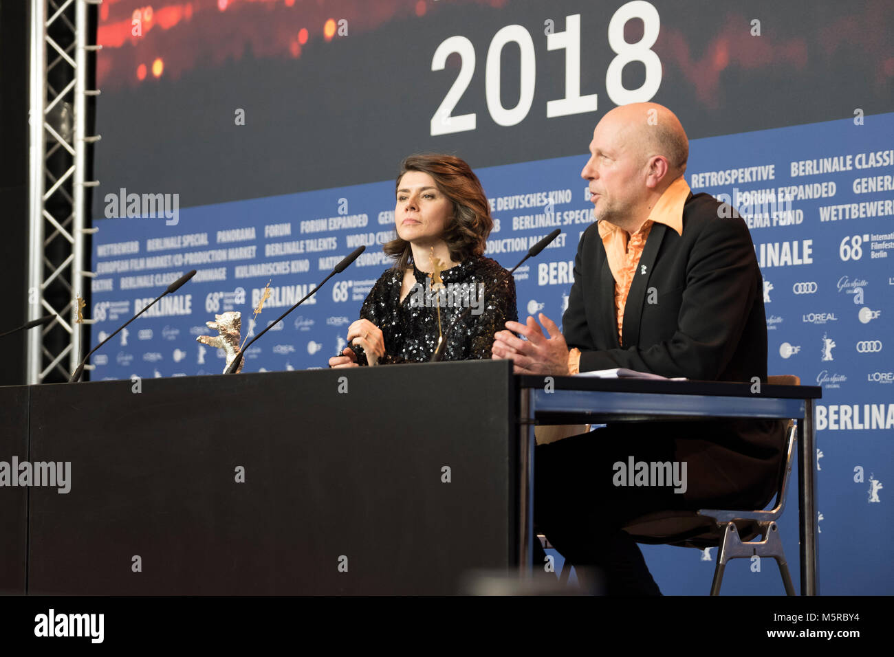 Berlin, Allemagne. Feb 24, 2018. Tapis rouge gala final avant 2018, 68 Berlinale. Credit : Beata Siewicz/Pacific Press/Alamy Live News Banque D'Images