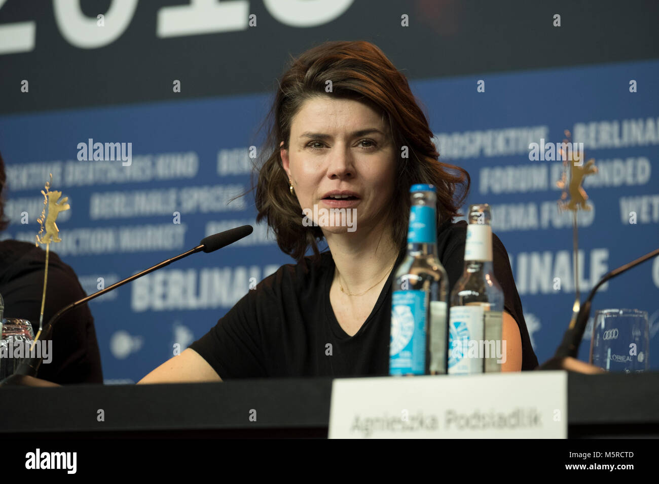 Berlin, Allemagne. Feb 23, 2018. Tapis Rouge avant 'Twarz'/'Mug', Berlinale 2018, de l'équipe et les clients. Credit : Beata Siewicz/Pacific Press/Alamy Live News Banque D'Images