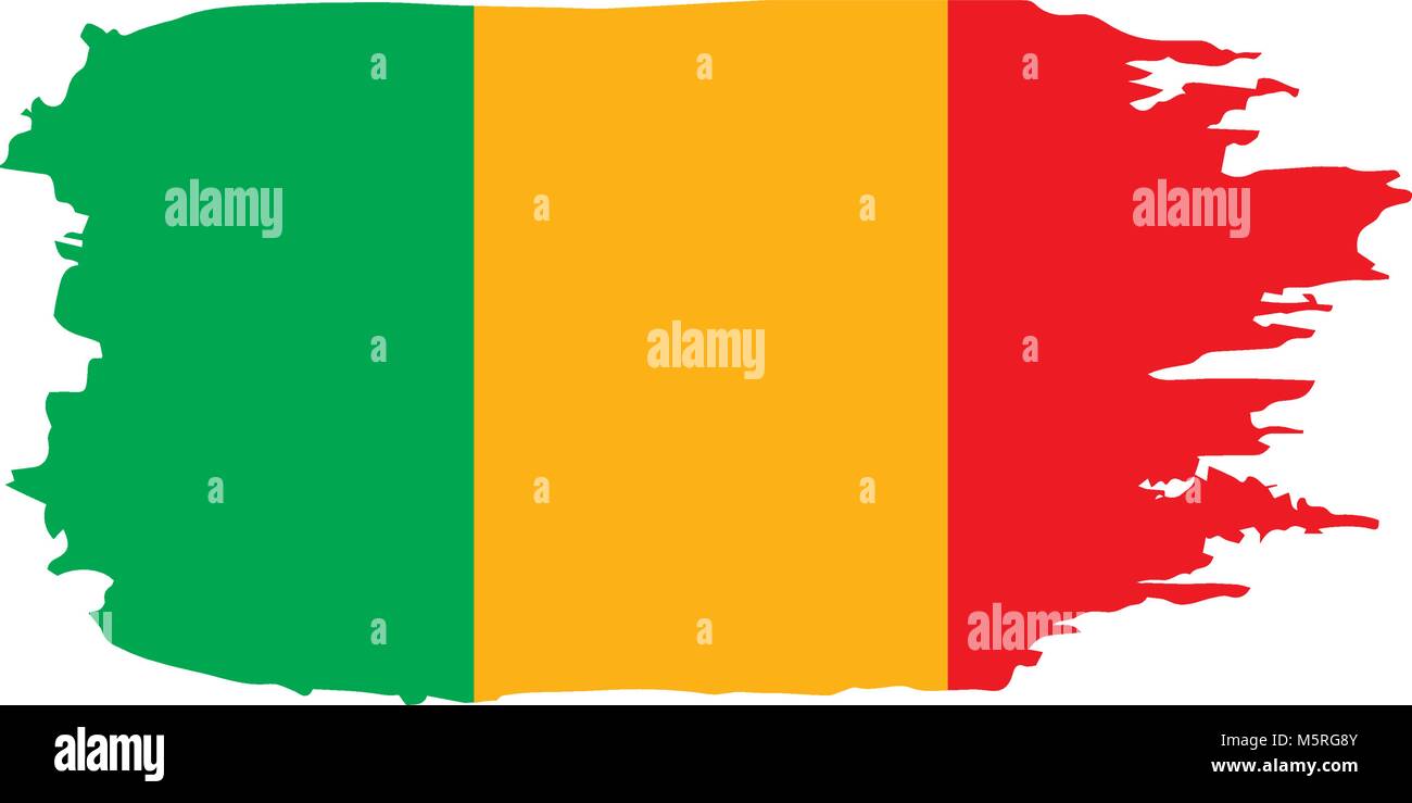 Mali drapeau. Vector Illustration de Vecteur