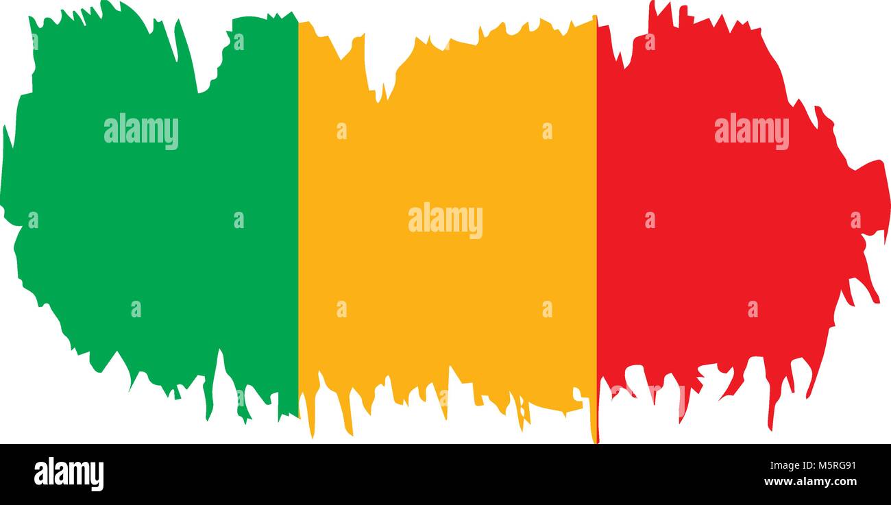 Mali drapeau. Vector Illustration de Vecteur