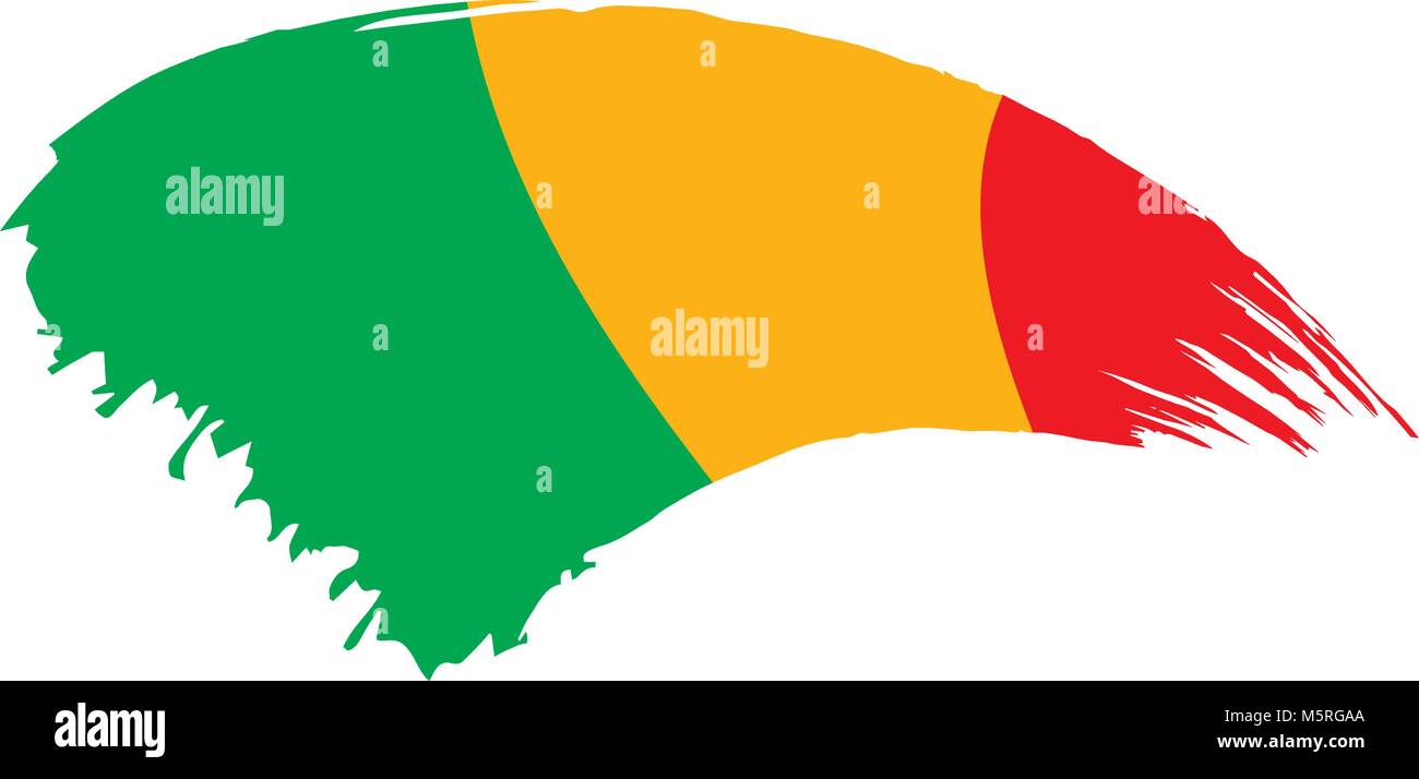 Mali drapeau. Vector Illustration de Vecteur