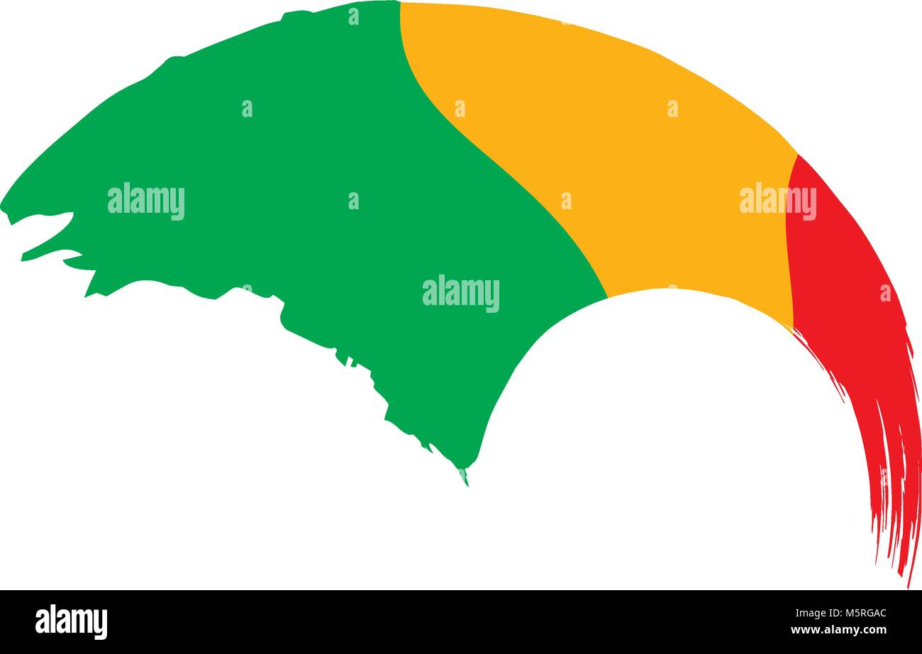Mali drapeau. Vector Illustration de Vecteur