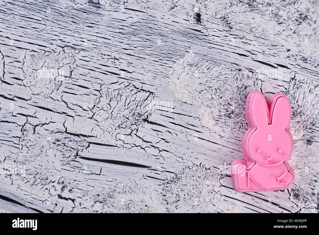 Moule en silicone pour la cuisson, copiez l'espace. Banque D'Images