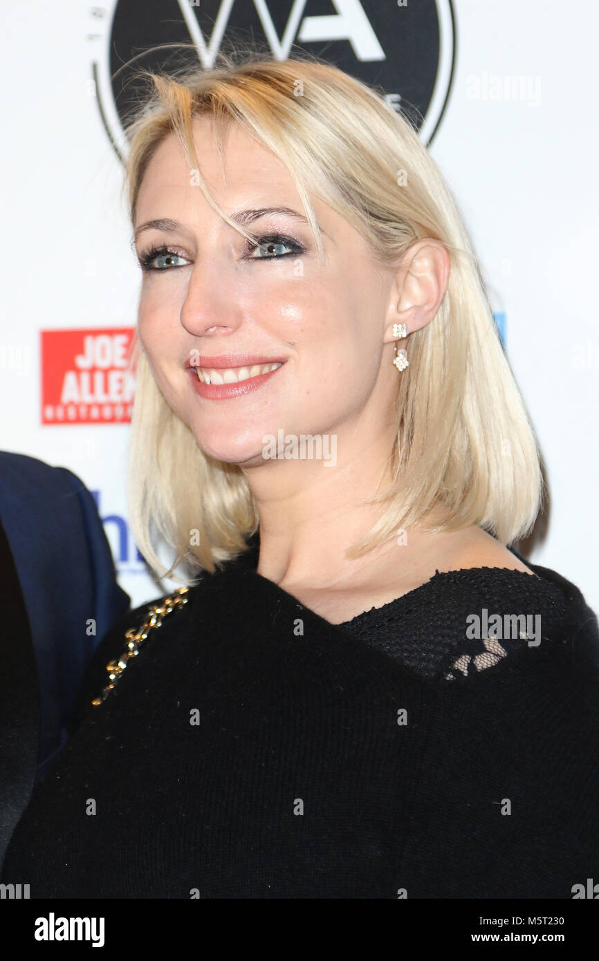 Londres, Royaume-Uni. Feb 25, 2018. Ali Bastian, WhatsOnStage Awards, Prince of Wales Theatre, Londres UK, 25 février 2018, photo de Richard Goldschmidt : Riche de crédit Gold/Alamy Live News Banque D'Images