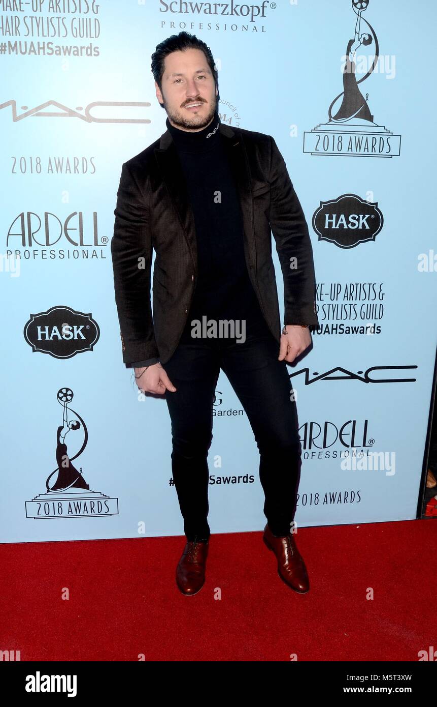 Val Chmerkovskiy aux arrivées pour 2018 Maquilleurs et coiffeurs Awards, Novo Theatre, Los Angeles, CA, 24 février 2018. Photo par : Priscilla Grant/Everett Collection Banque D'Images