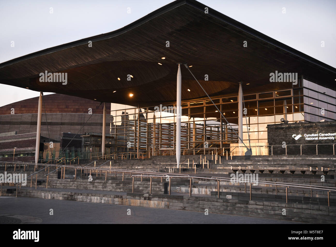 Le Senedd, accueil de l'Assemblée nationale du Pays de Galles à Cardiff Bay, Nouvelle-Galles du Sud. Banque D'Images