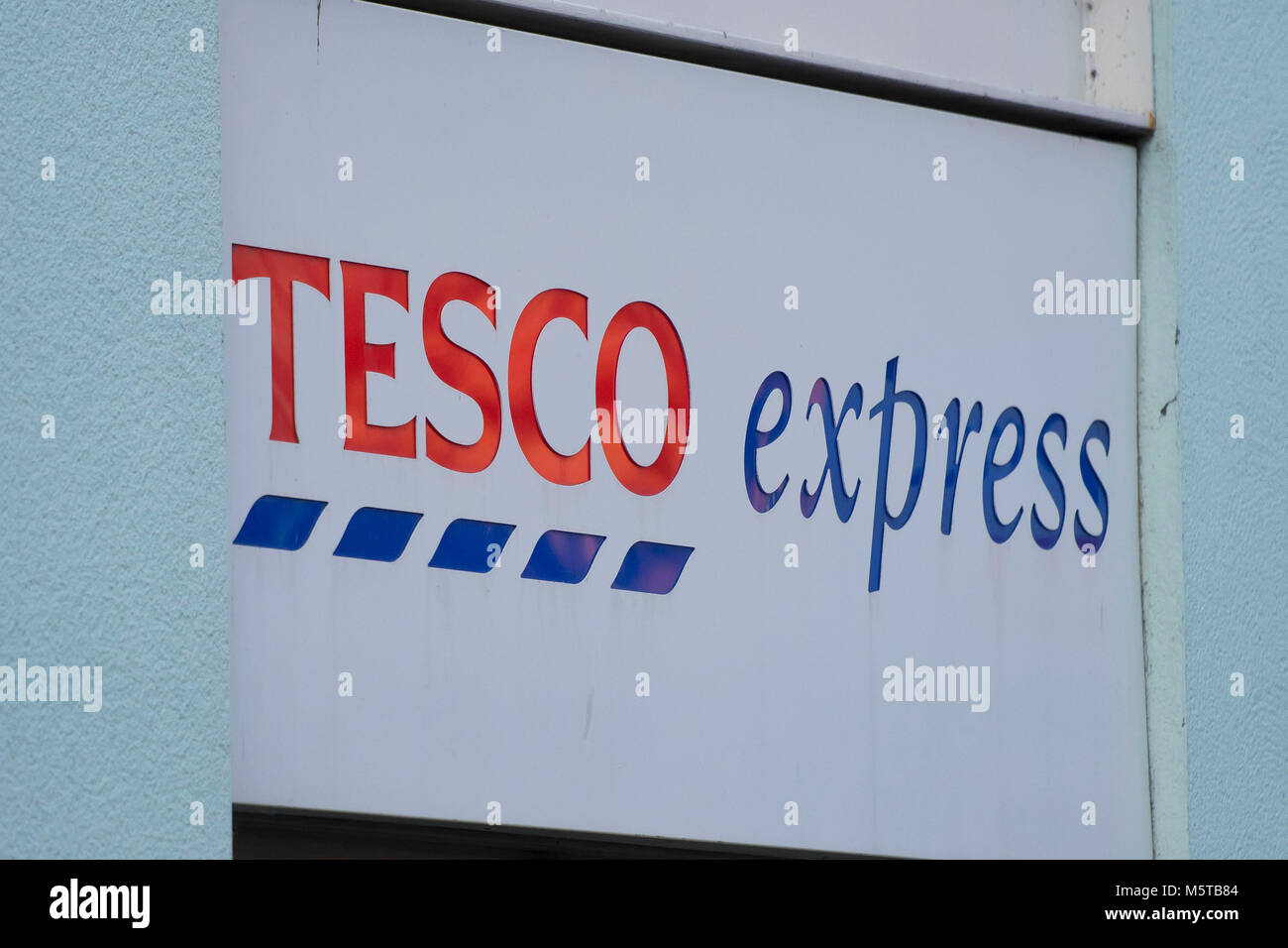 Supermarché Tesco store logo sign Banque D'Images