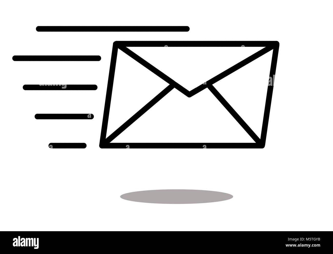 Mail, sms rapide illustration, lettre par mail illustration Photo Stock -  Alamy