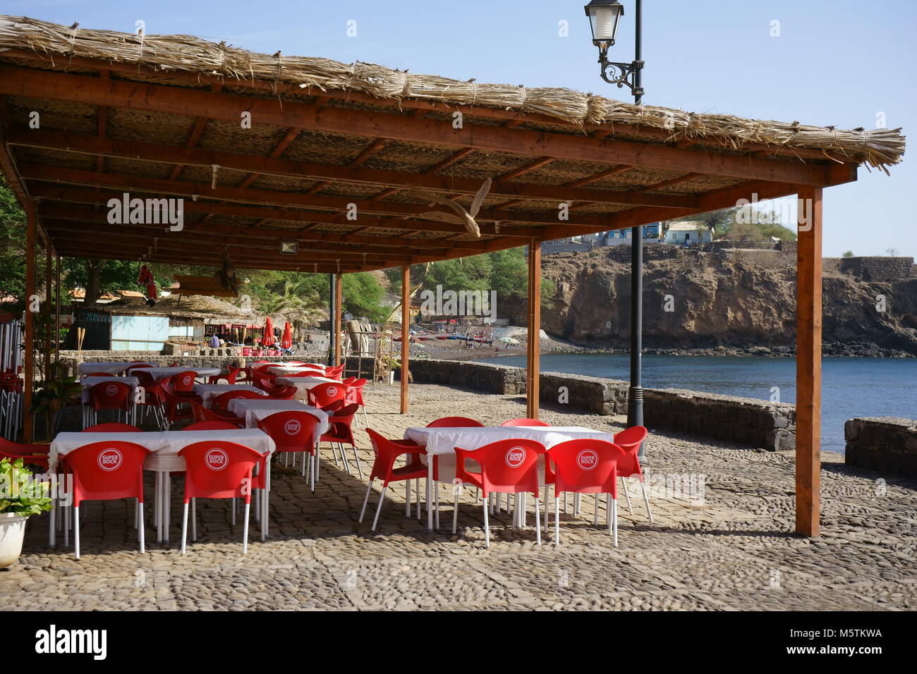 Restaurant, Cidade Velha, l'île de Santiago, Cap-Vert Photo Stock - Alamy