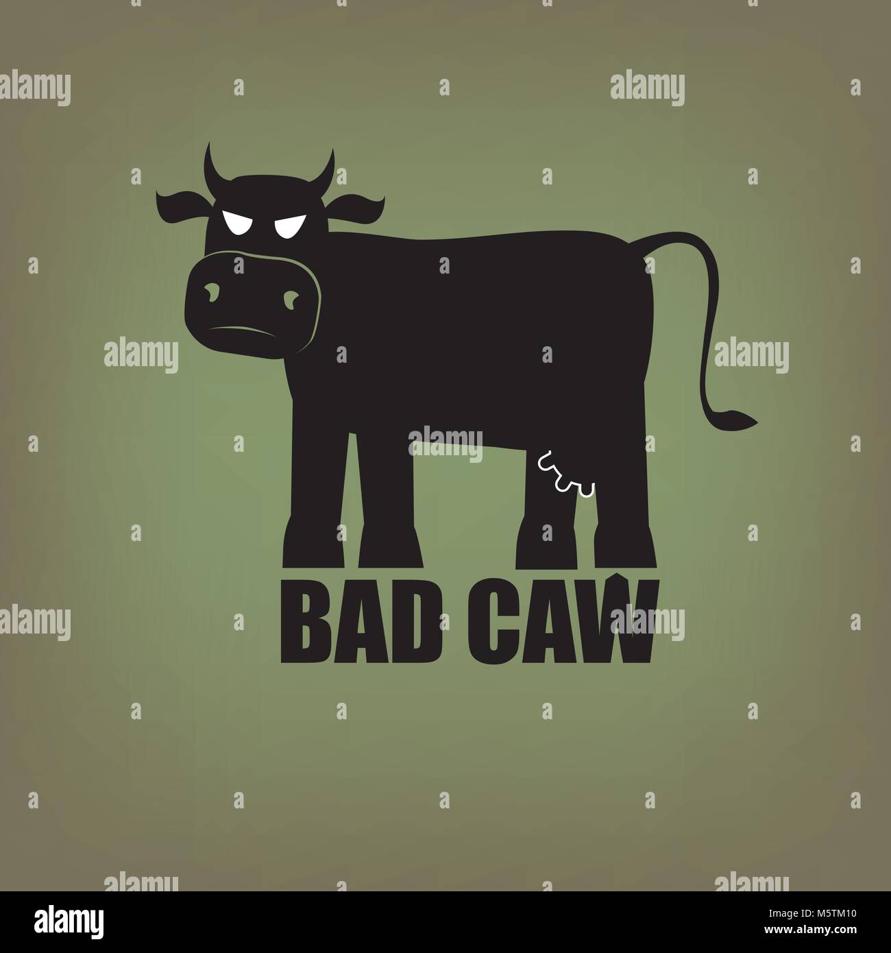 Bad terrible mal démoniaque vache - illustration Illustration de Vecteur