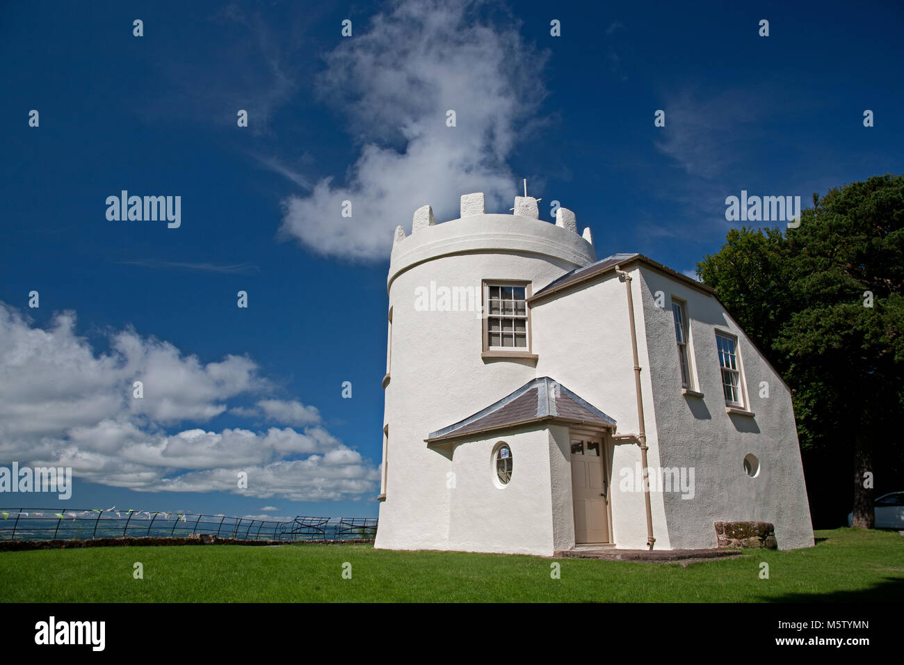 La maison ronde à l'Kymin, Monmouthshire, Wales. Banque D'Images