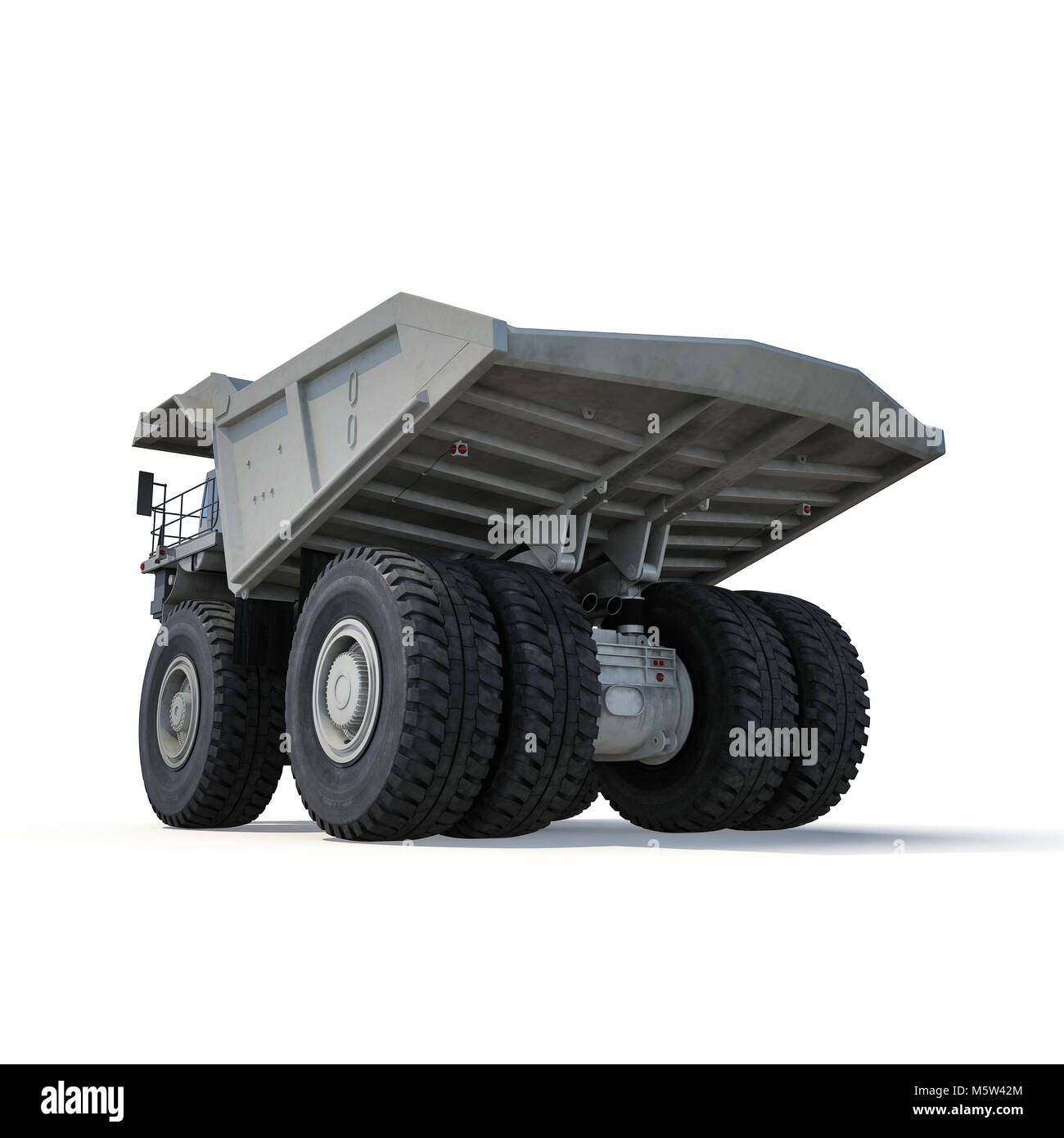 Camion lourd d'extraction sur blanc. 3D illustration Banque D'Images