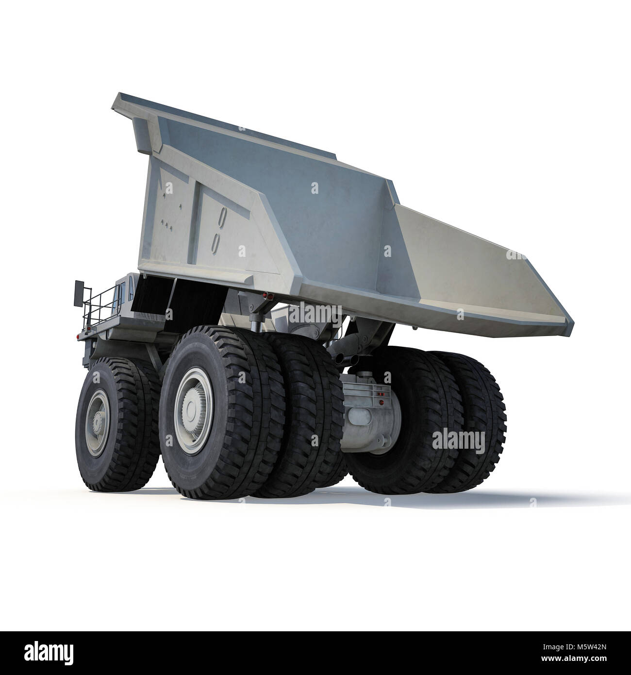 Camion lourd d'extraction sur blanc. 3D illustration Banque D'Images