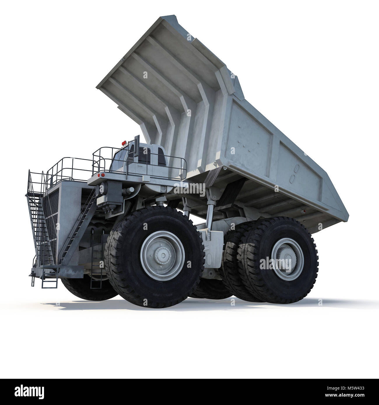 Camion lourd d'extraction sur blanc. 3D illustration Banque D'Images