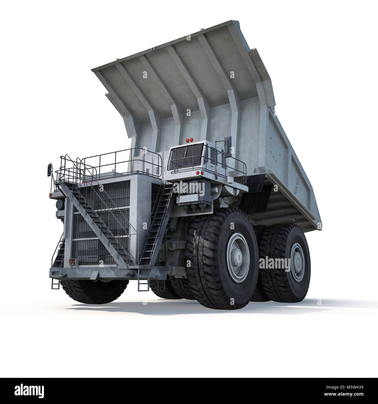 Camion lourd d'extraction sur blanc. 3D illustration Banque D'Images