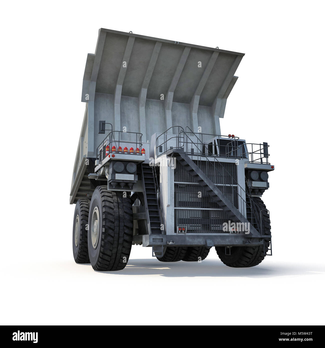 Camion lourd d'extraction sur blanc. 3D illustration Banque D'Images