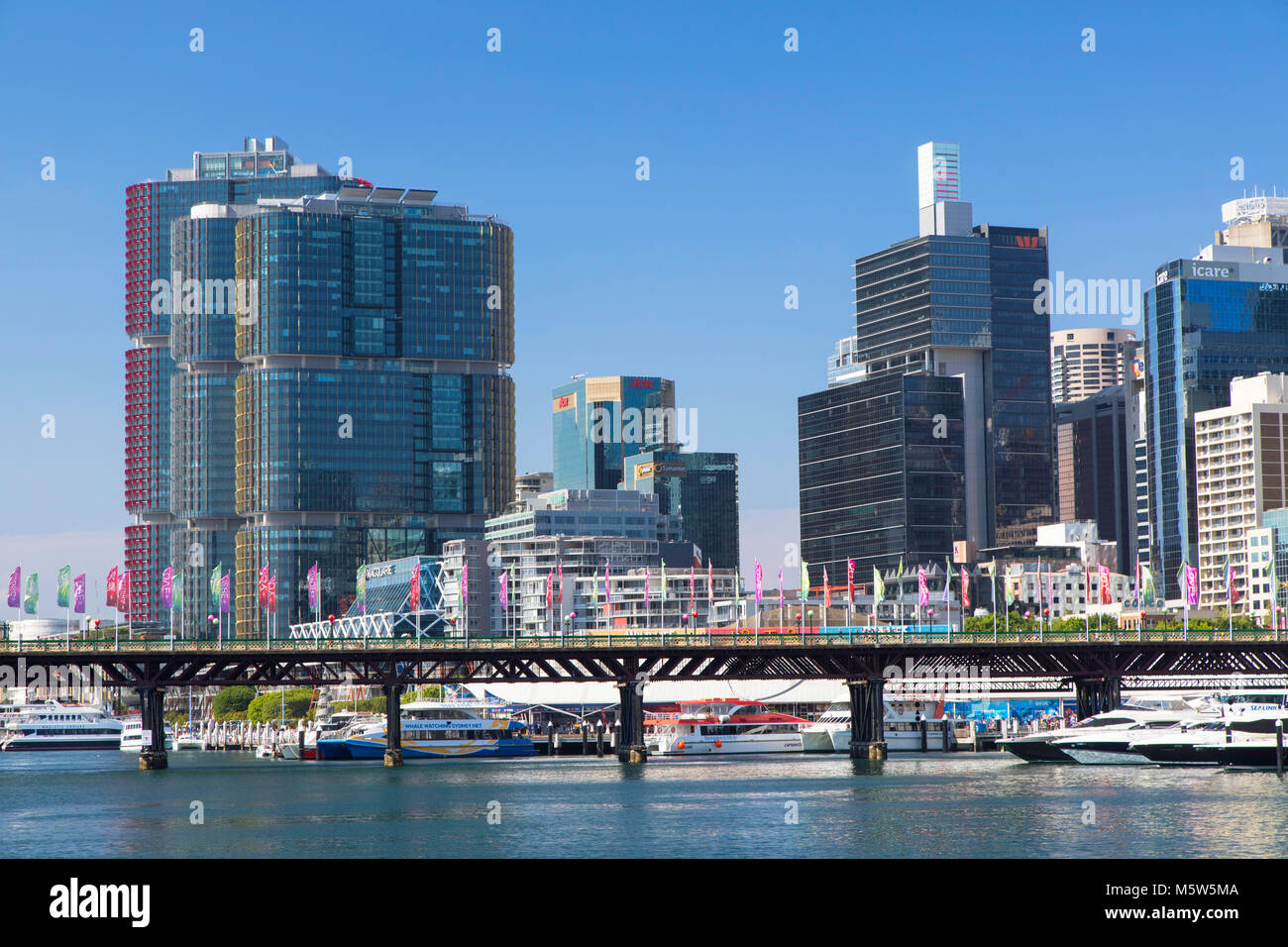 Barangaroo et Darling Harbour, Sydney, New South Wales, Australia Banque D'Images