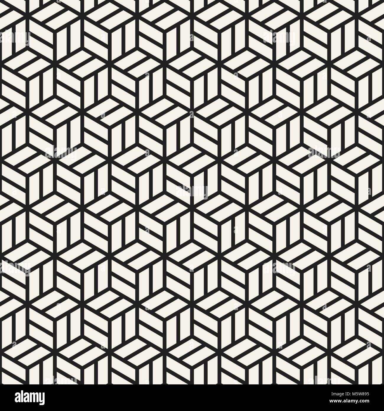 Seamless Vector pattern stripes. Texture moderne élégant avec treillis monochrome. Géométrique répétitif grille hexagonale. Conception de réseau simple. Illustration de Vecteur