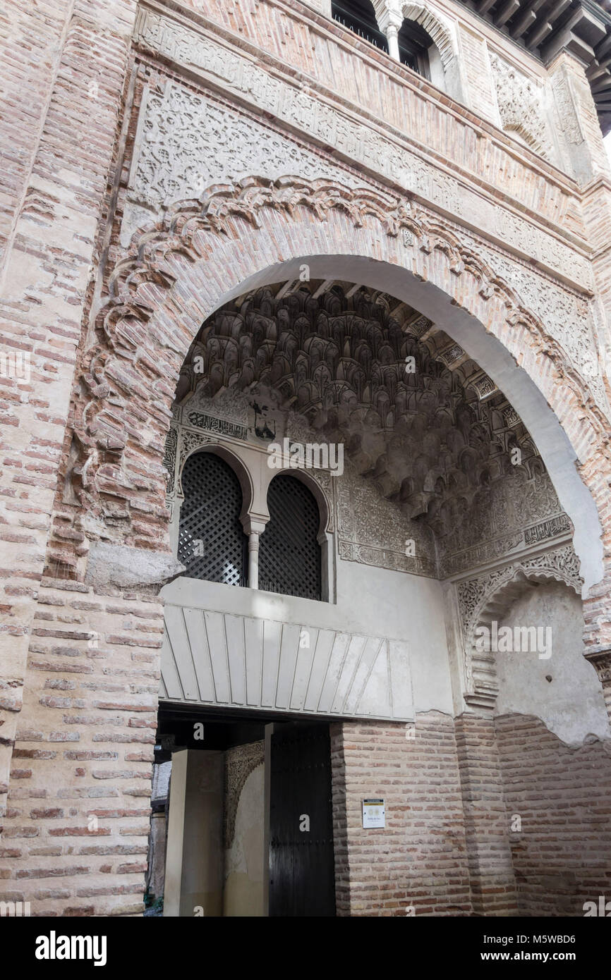 Monument historique, Corral del Carbon, héritage de l'architecture arabe,Grenade, Espagne. Banque D'Images