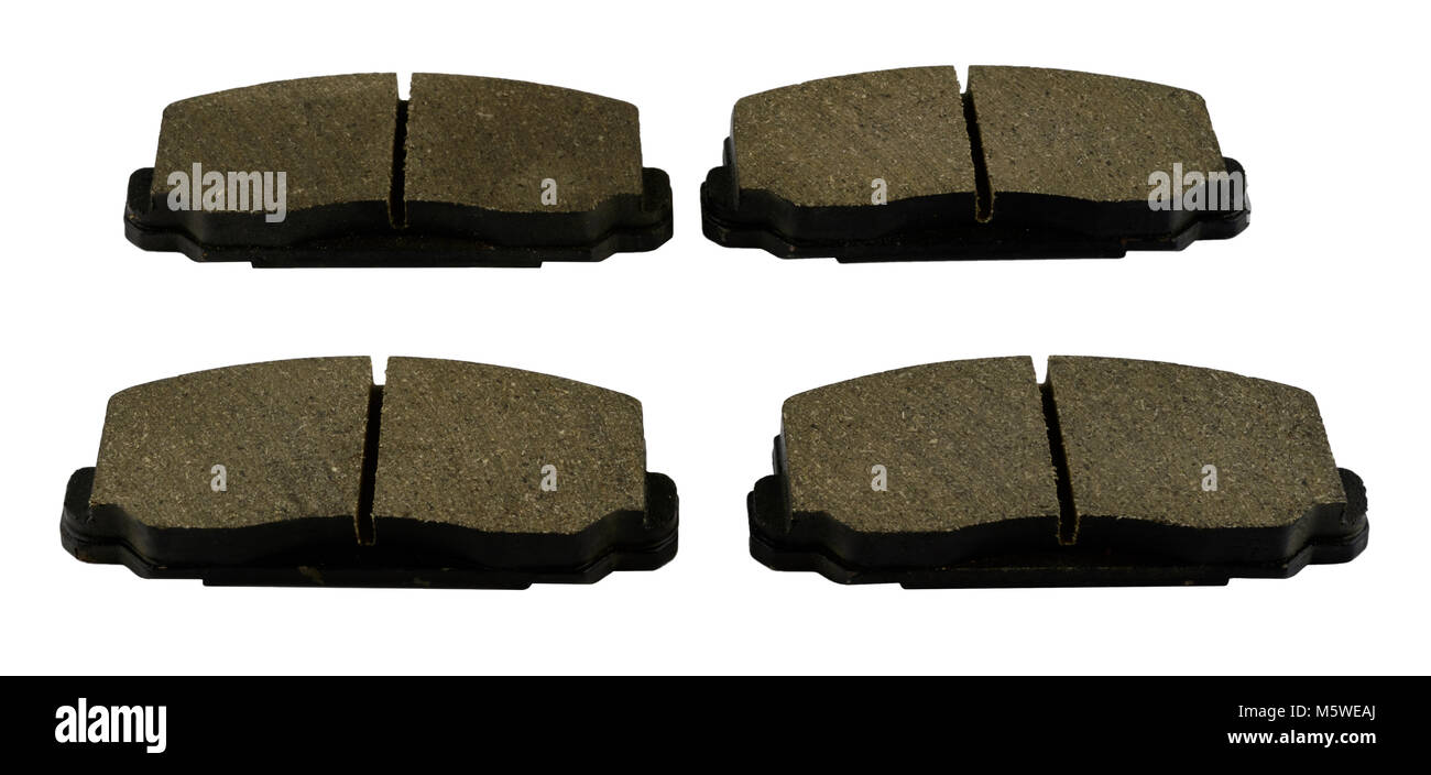 Mobilier vintage american automobile plaquette de frein à disque hydraulique situé sur un fond blanc Banque D'Images