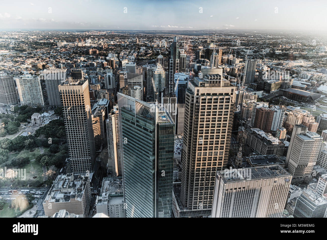 En australie sydney la vue depuis la tour gratte-ciel des yeux et de la chambre Banque D'Images