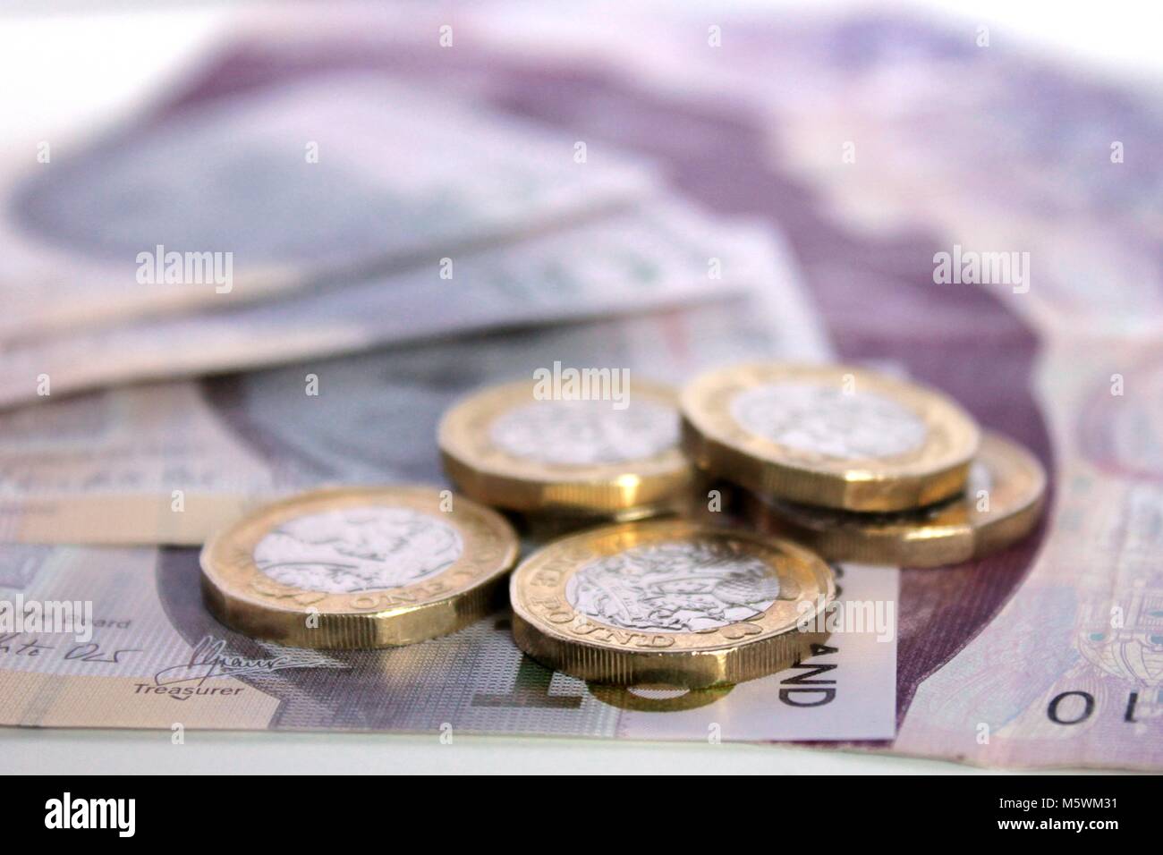 Billets et pièces Livre Banque D'Images