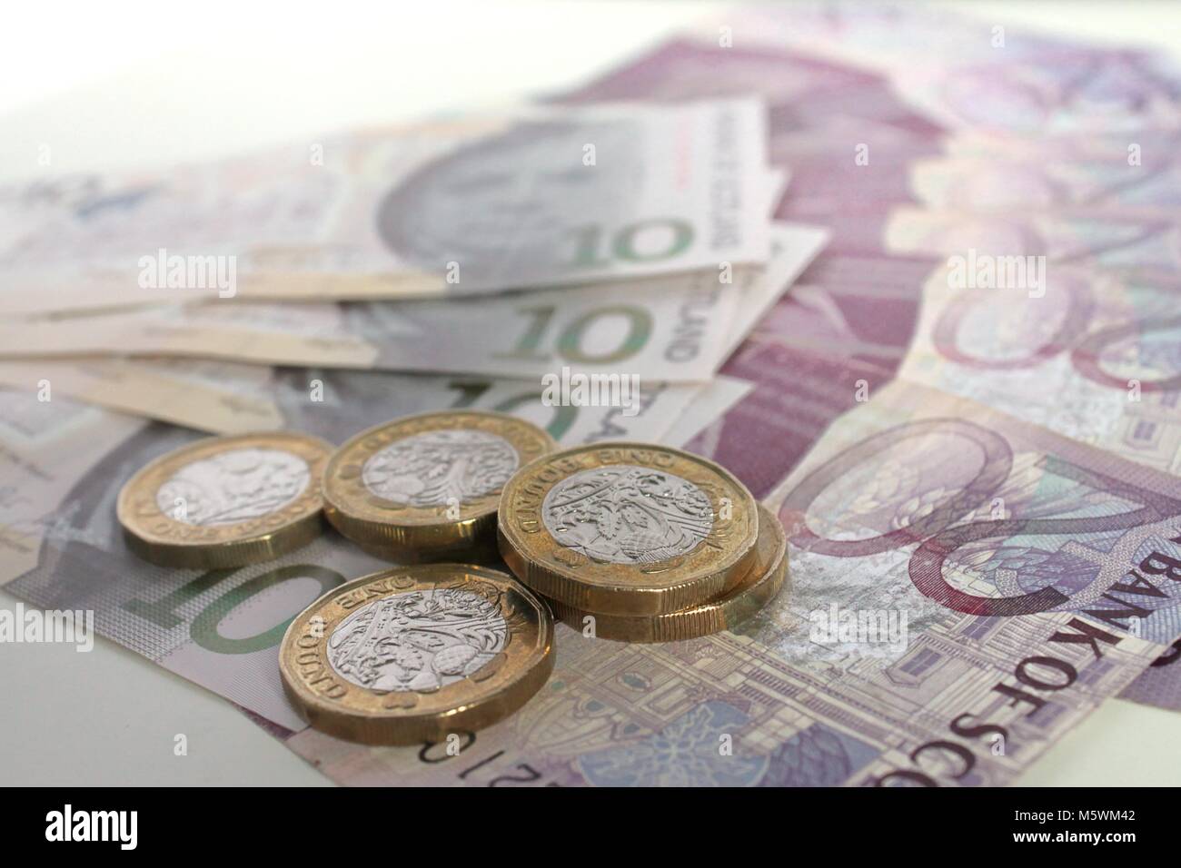 Billets et pièces Livre Banque D'Images