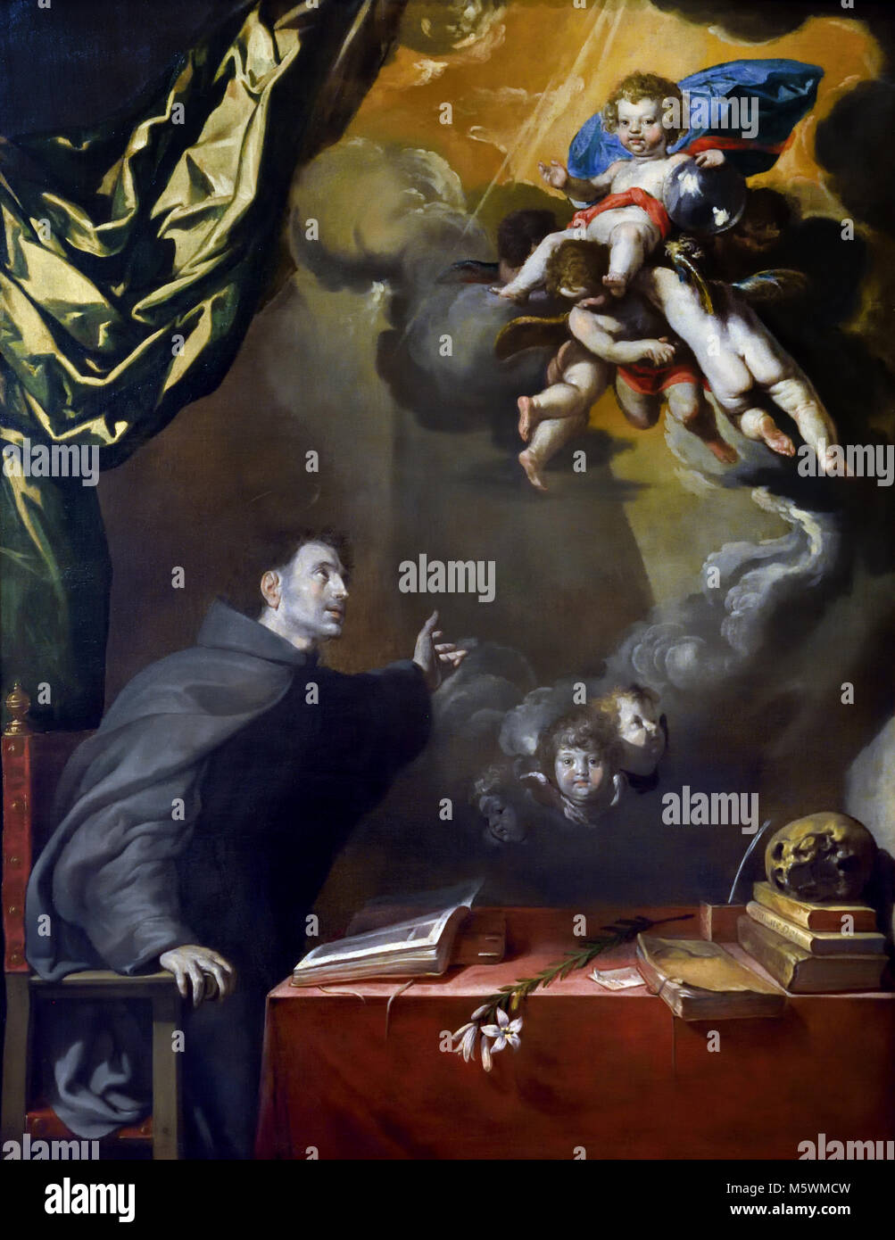 L'apparence de l'enfant à San Antonio 1650 Artiste Antonio del castillo y Saavedra (1616-1668) 17ème siècle, l'Espagne, l'espagnol, ( l'Enfant Jésus apparaissant à San Antonio de Padua. ) Banque D'Images