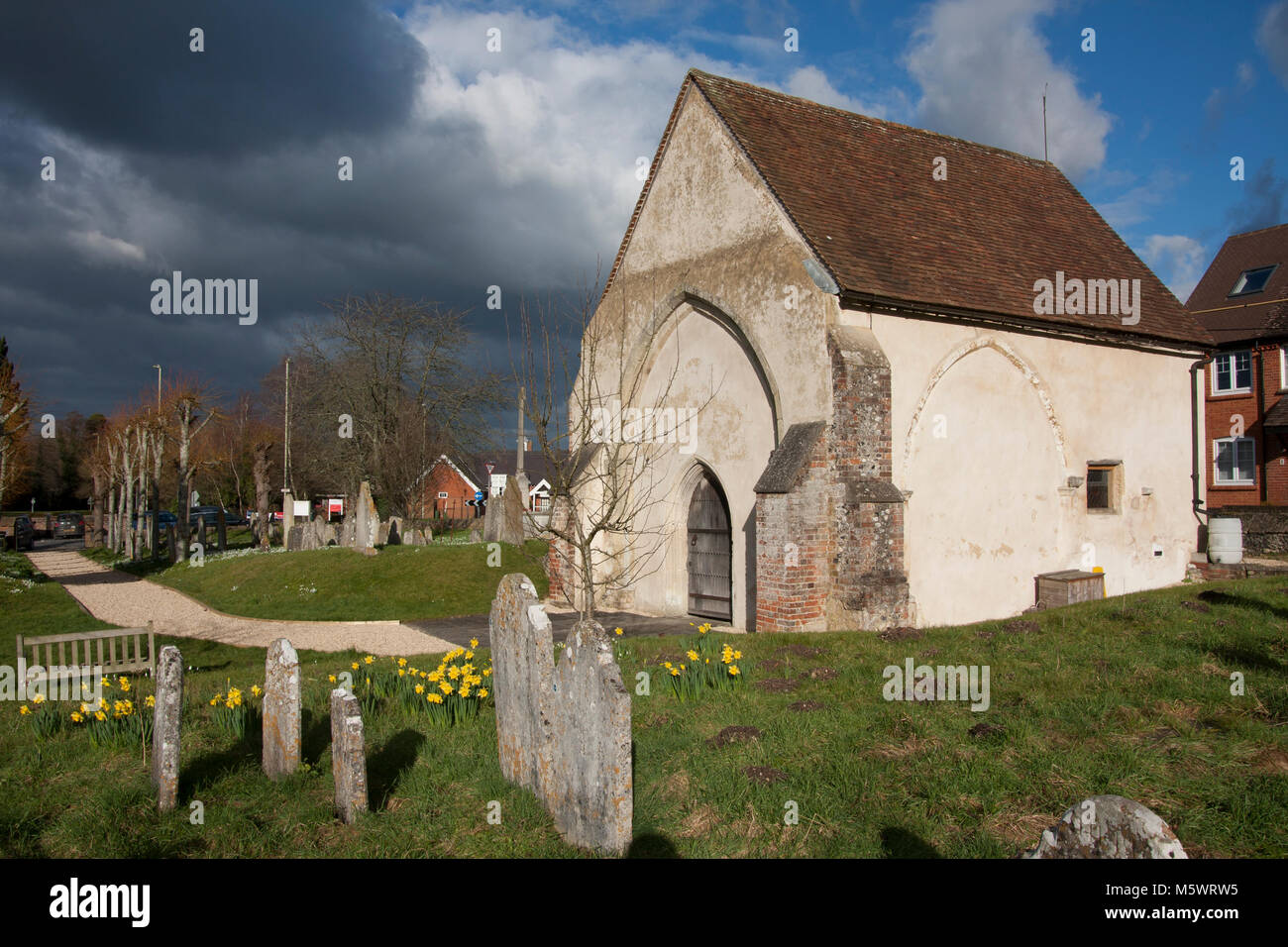 Ancienne église Saint Pierre, Stockbridge, nr Salisbury, Hampshire, Angleterre Banque D'Images