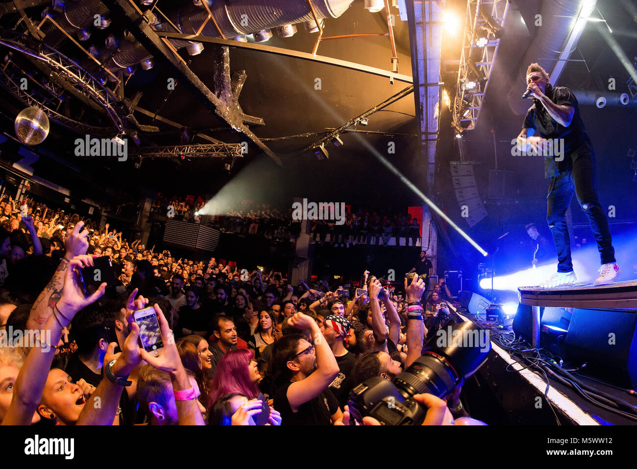 Barcelone - 14 OCT : Papa Roach (rock band) produisent en concert à Razzmatazz Club le 14 octobre 2017 à Barcelone, Espagne. Banque D'Images