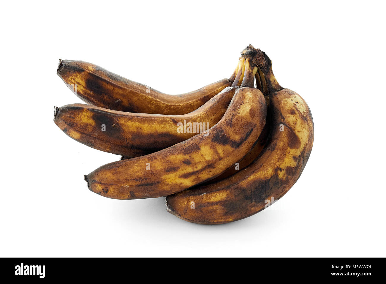 Banane gâté isolé isolé sur fond blanc Banque D'Images