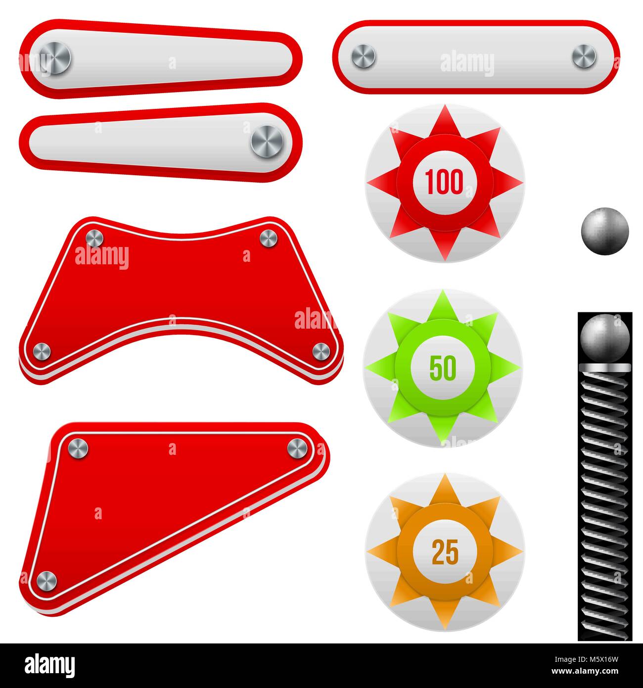 Pinball vector set Illustration de Vecteur