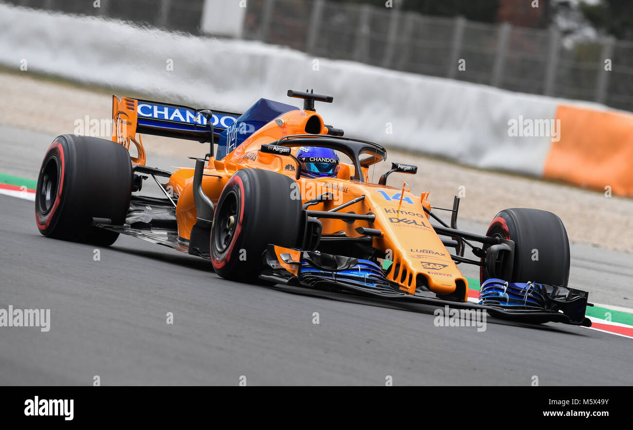 Barcelone, Espagne. Feb 26, 2018. Premier jour de F1 au circuit de Barcelona-Catalunya test d'hiver 2018 de la saison, le 26 février, Montmelo, Barcelone, Espagne, 2018 Crédit : David Rodriguez Rico/Alamy Live News Banque D'Images