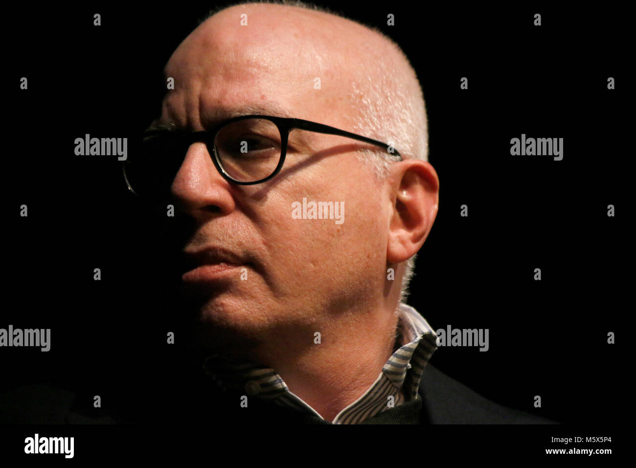 Berlin, Allemagne. Feb 26, 2018. Michael Wolff lors de la présentation de son livre sur la présidence de Donald Trump et furie, incendie, Volksbuehne Berlin. Credit : 360b/Alamy Live News Banque D'Images