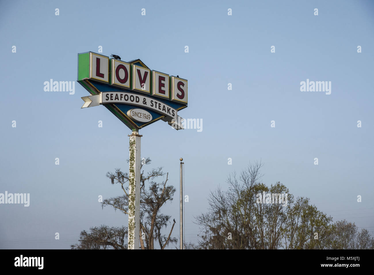 Love's Seafood & Steak Restaurant à Savannah en Géorgie, USA Banque D'Images