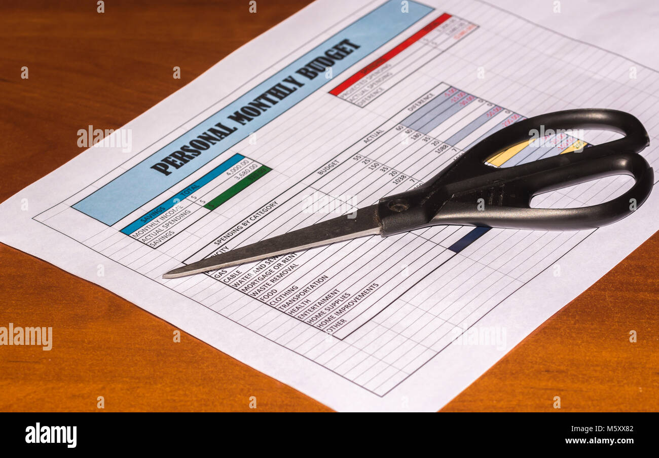 Budget personnel cut Banque D'Images