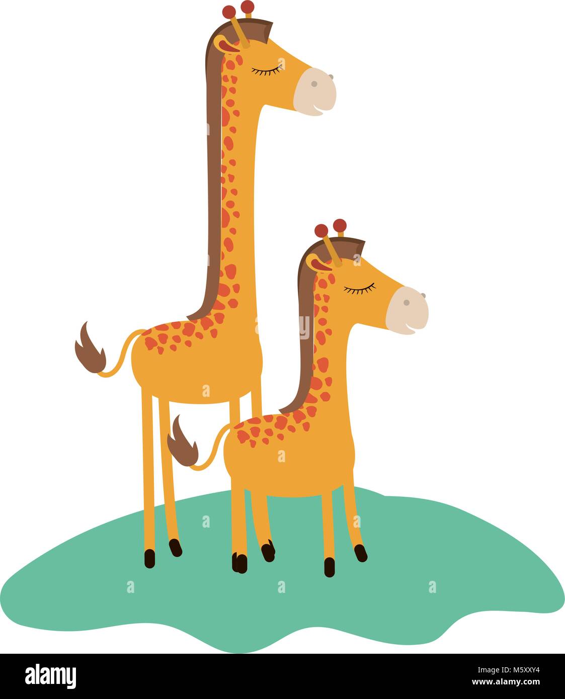 Maman Girafe Dessin Anime Avec Plus De Veau En Herbe Silhouette Colores Sur Fond Blanc Image Vectorielle Stock Alamy Maman Girafe Dessin Anime Avec Plus De Veau En Herbe Silhouette Colores Sur Fond Blanc Image Vectorielle Stock Alamy