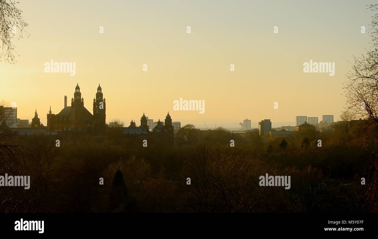 À l'ouest de l'horizon de Glasgow Banque D'Images