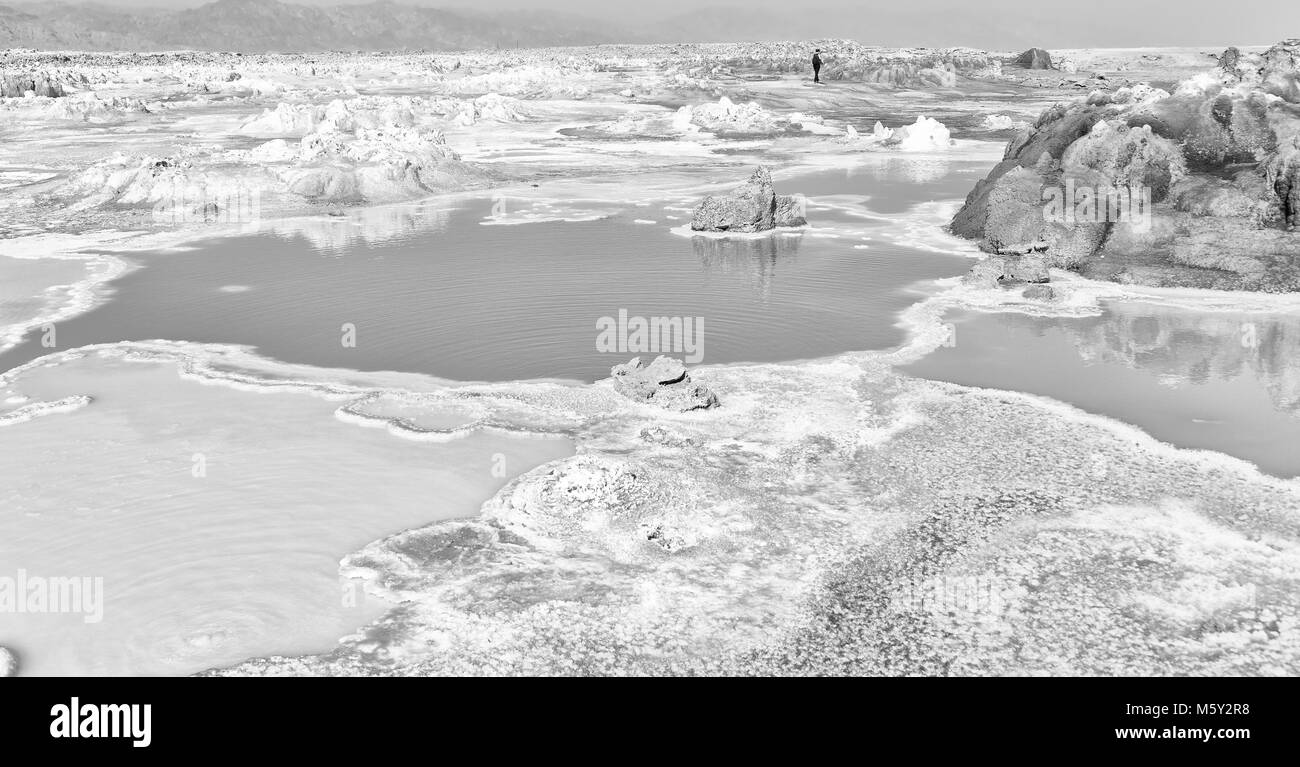 Dans l'Afrique de l'Éthiopie de danakil dépression volcanique de dallol Banque D'Images