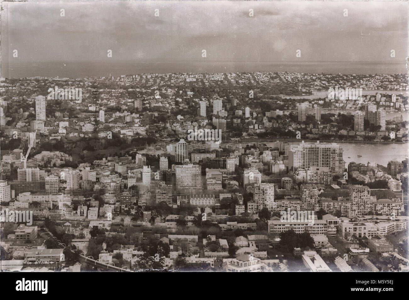 En australie sydney la vue depuis la tour gratte-ciel des yeux et de la chambre Banque D'Images